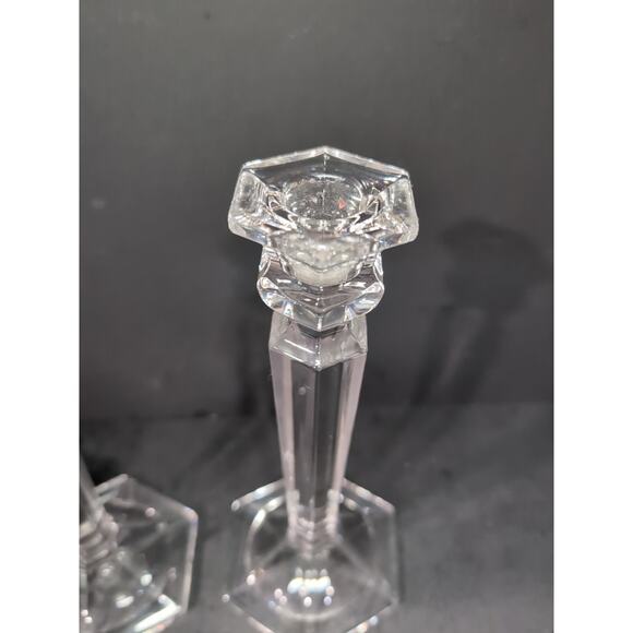 Mikasa Crystal Candlestick Holders, Cambridge Vintage, German, Set‎ of 2 - Picture 5 of 9